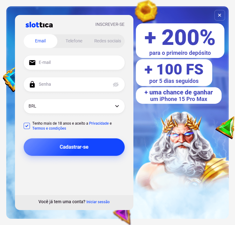 Registro e Login para Jogadores Brasileiros - Insira suas informações para começar.